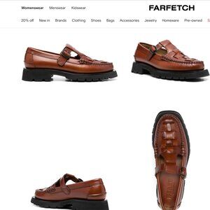 Hereu Brown Leather Sandals/Loafers 37